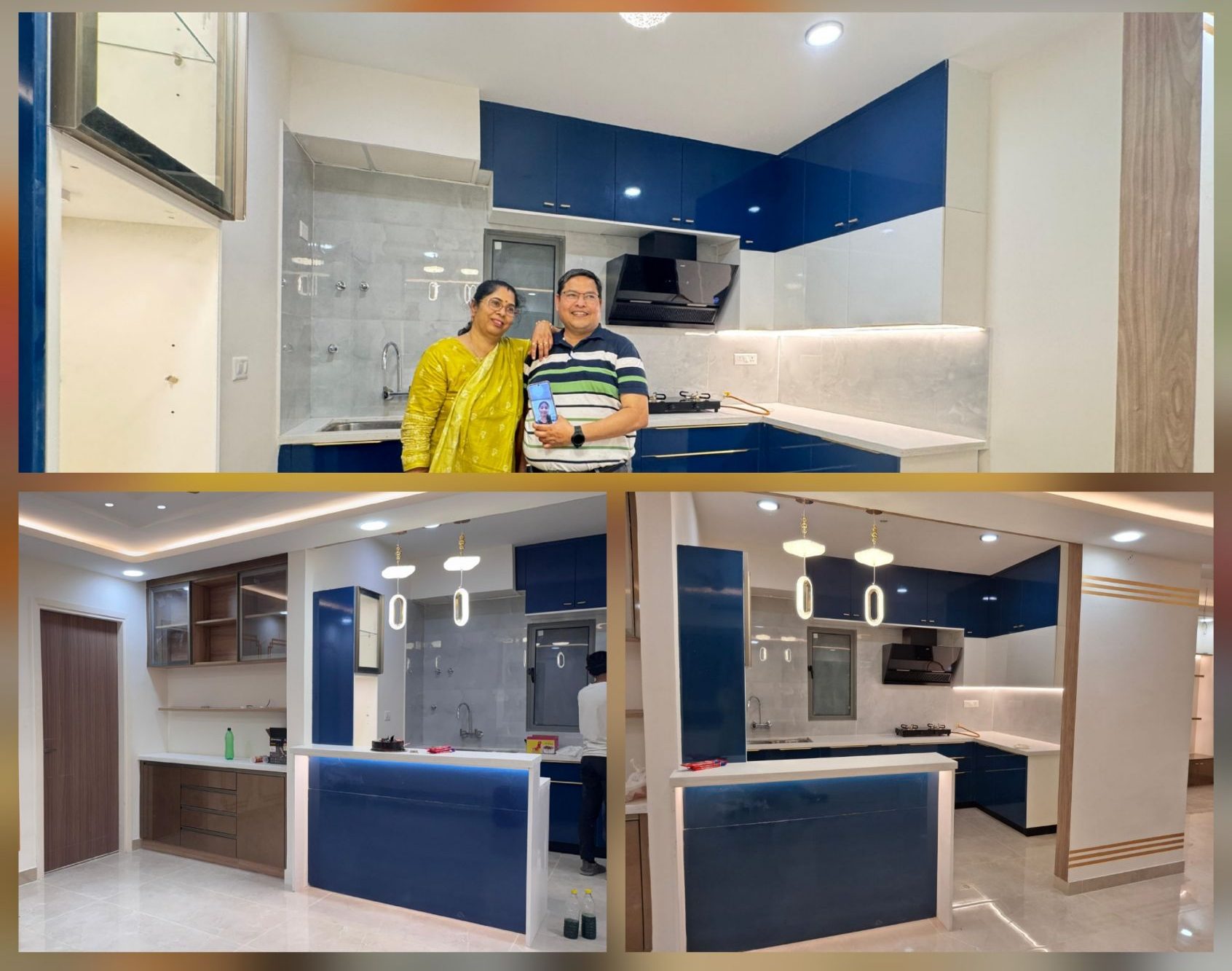 image of family in new house